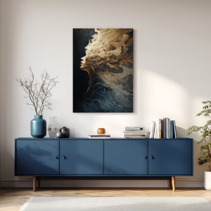 abstrakcyjny portret kobiety do salonu