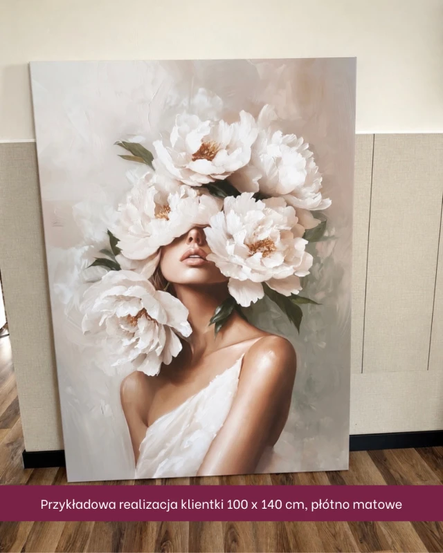 realizacja obrazu u klientki 100x140 cm płótno matowe