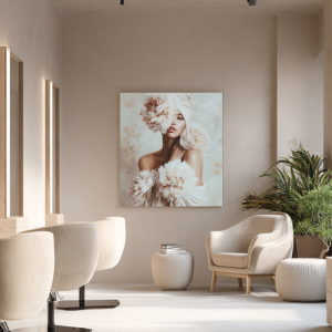elegancki obraz z kwiatami do salonu spa