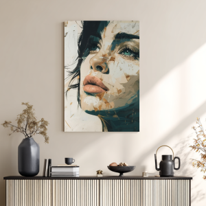 nowoczesny portret kobiety z bliska do salonu