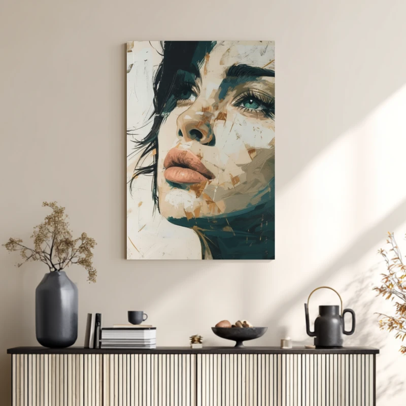 nowoczesny portret kobiety z bliska do salonu